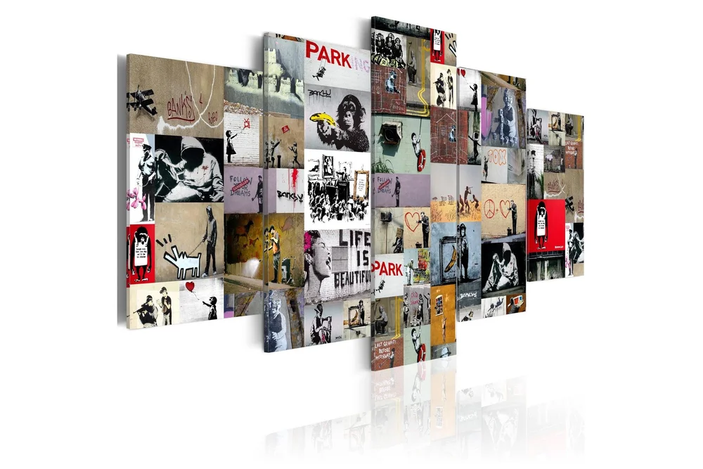 Bilde Art Of Collage Banksy Iv 100×50 v:1178571 Bilde Art Of Collage Banksy Iv 100×50 v:1178571