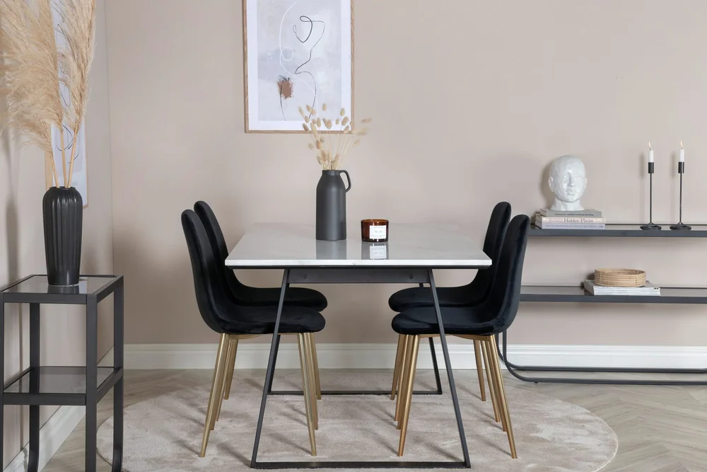 Admira Spisegruppe 140 cm + 4 Pontus Spisestoler v:1116548