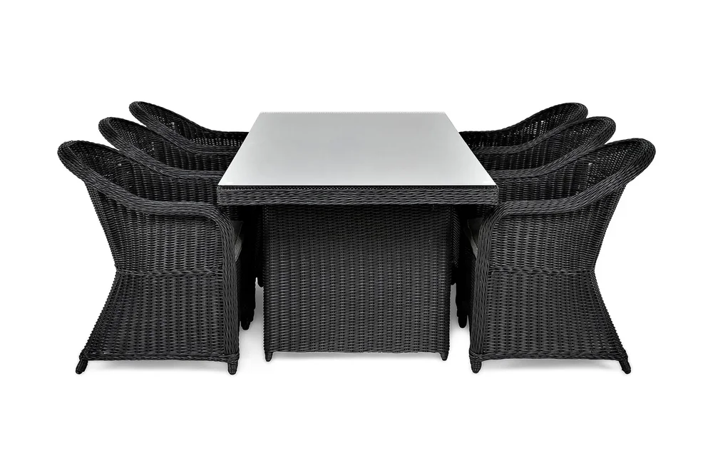 Marcus Spisegruppe 200 + 6 Light Lenestoler m Pute v:4877019