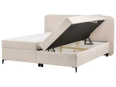 Kontinentalseng med oppbevaring REGENT Lys beige 180 x 200 cm v:7232190