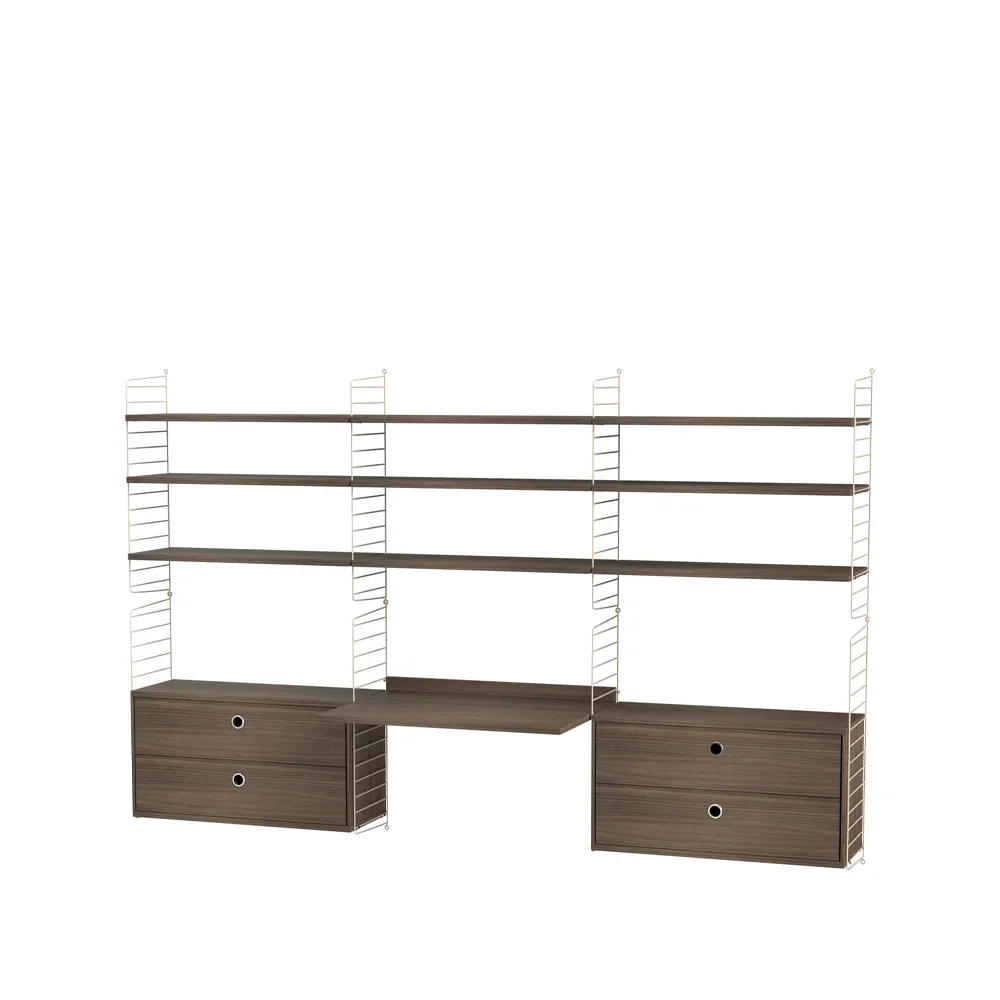String kontor valnøtt & beige - Kombinasjon F" v:6204269