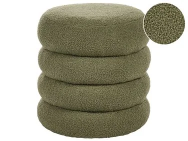 Puff SUMPTER Bouclé Grønn v:8121955