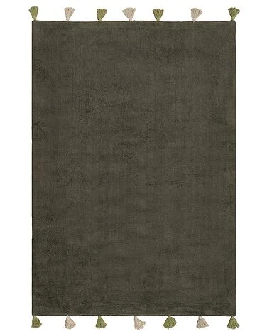 Barneteppe KODINHI Mørkegrønn 140 x 200 cm Bomull v:9575896
