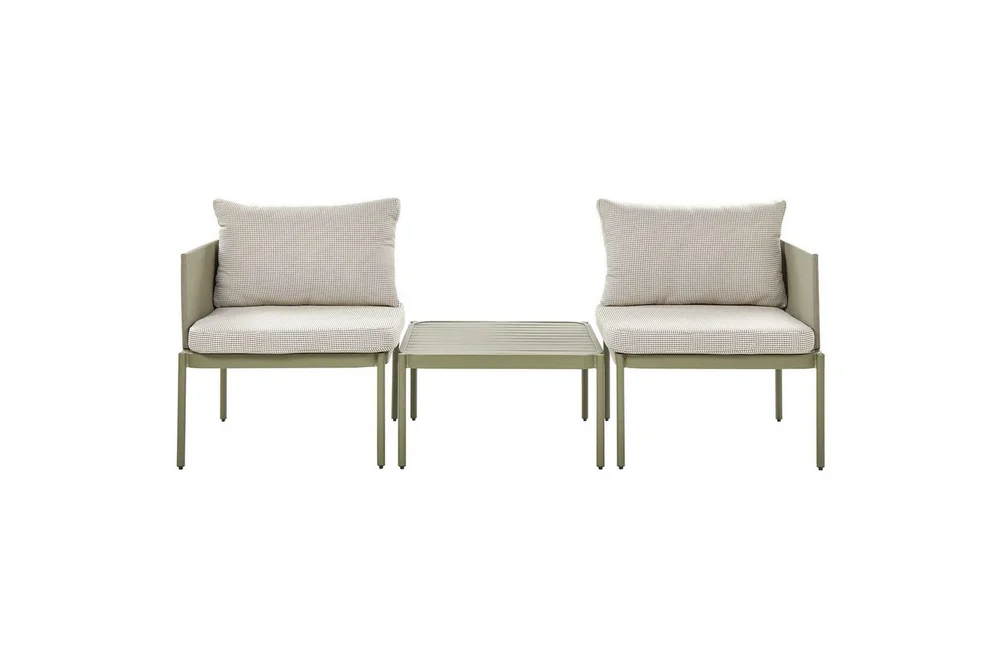 Loungegrupp Beliani Terracina Grå Green||White v:6725265