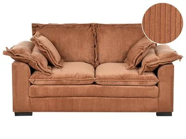 Sofa 2-seters TIRRO Kordfløyel Brun v:9596108 Sofa 2-seters TIRRO Kordfløyel Brun v:9596108