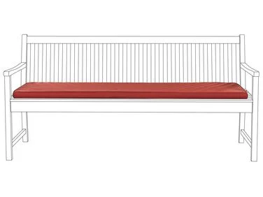 Pute til sittebenk VIVARA 169 x 50 cm Mørkerød v:1544976
