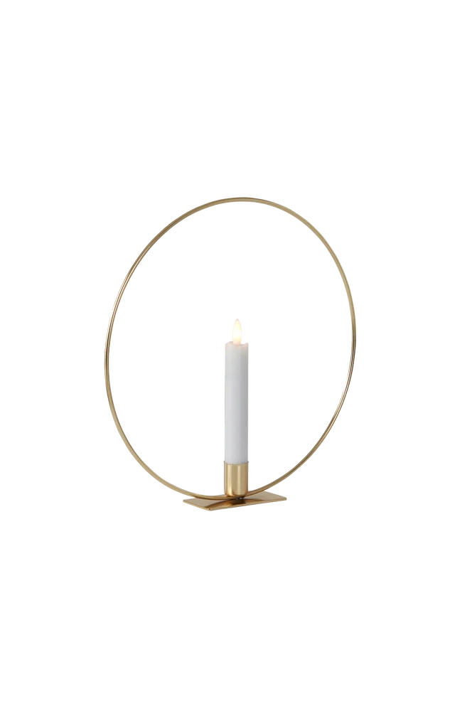 CANDLE RING borddekor med LED-lys - Messing - Belysning | m v:6492029