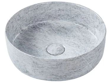 Benkeservant GUDAR ⌀ 37 cm Keramikk Grå betongeffekt v:8731507 Benkeservant GUDAR ⌀ 37 cm Keramikk Grå betongeffekt v:8731507