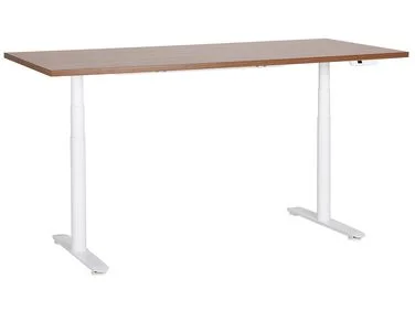 Elektrisk justerbart skrivebord DESTINAS 180 cm 80 cm Brun/hvit v:9601161 Elektrisk justerbart skrivebord DESTINAS 180 cm 80 cm Brun/hvit v:9601161