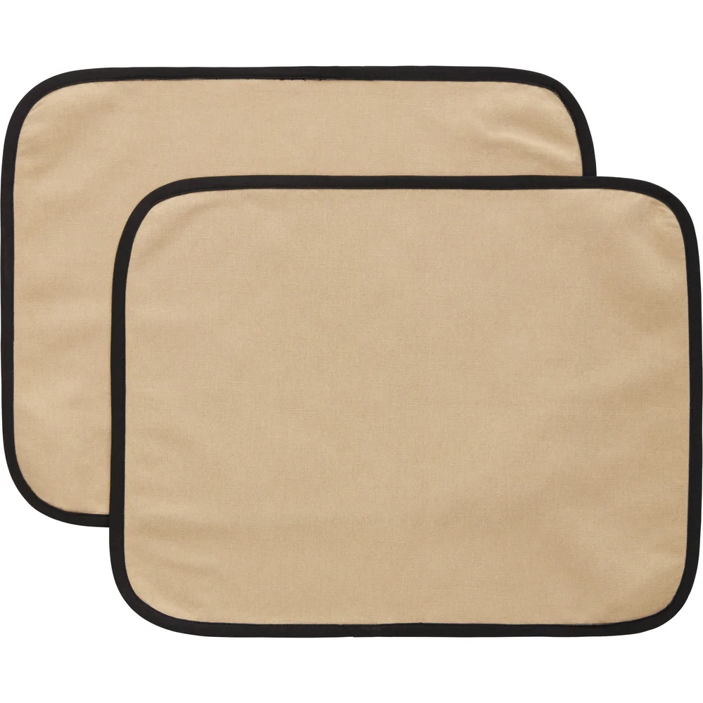 Elvira Spisebrikke 35×45 cm 2-pk, Naturlig / Sort v:2591729 Elvira Spisebrikke 35×45 cm 2-pk, Naturlig / Sort v:2591729