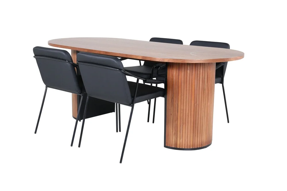 Bianca Spisegruppe 200 cm Oval med 4 Tvista Stoler v:6721982 Bianca Spisegruppe 200 cm Oval med 4 Tvista Stoler v:6721982