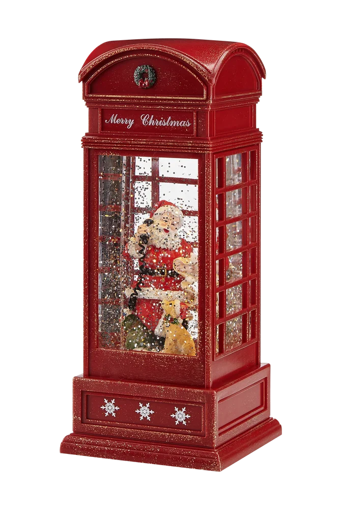 MISTER Telefonboks Snø med Julenisse – Rød – Belysning | m v:7491902 MISTER Telefonboks Snø med Julenisse – Rød – Belysning | m v:7491902