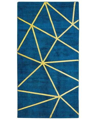 Teppe HAVZA Blå 80 x 150 cm Viskose v:4154837 Teppe HAVZA Blå 80 x 150 cm Viskose v:4154837