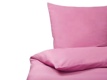 Sengesett HARMONRIDGE 200 x 220 cm Bomullssateng Rosa v:2139671