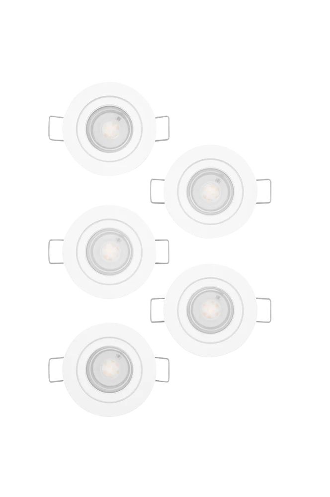 Innfelt lys Barranco 5 X LED Hvit – Hvit – Belysning | m v:8152161