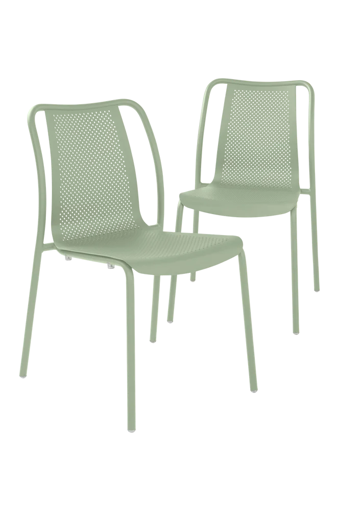 BIARRITZ utestol 2-pk – Grønn – Utemøbler & hage | m v:5518053 BIARRITZ utestol 2-pk – Grønn – Utemøbler & hage | m v:5518053