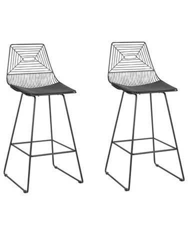 Sett med 2 barstoler BISBEE Metall Svart v:2379783 Sett med 2 barstoler BISBEE Metall Svart v:2379783