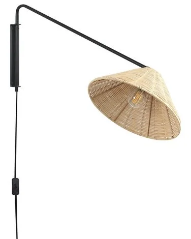 Vegglampe PALENA Justerbar Rotting Naturlig v:5616356