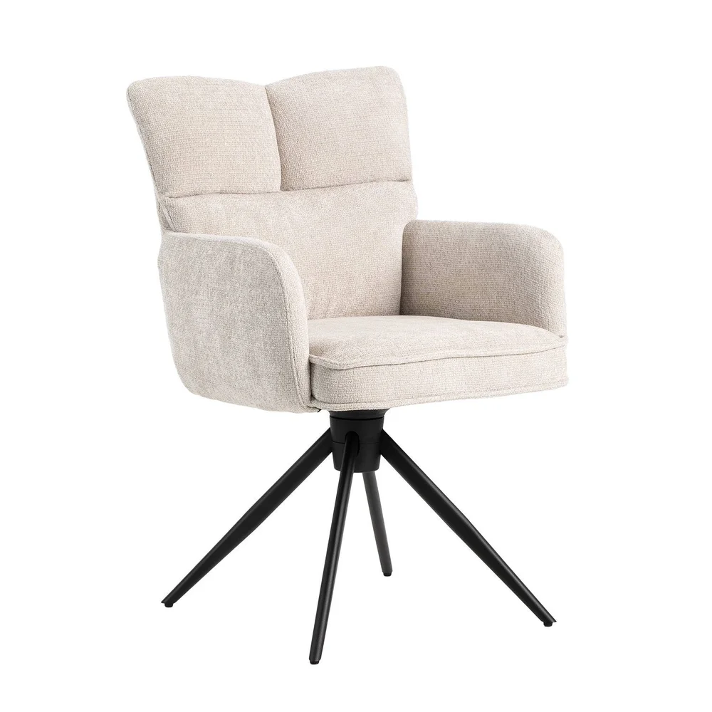 Stol HOME4YOU Lorena svingbar Hvit v:8528004