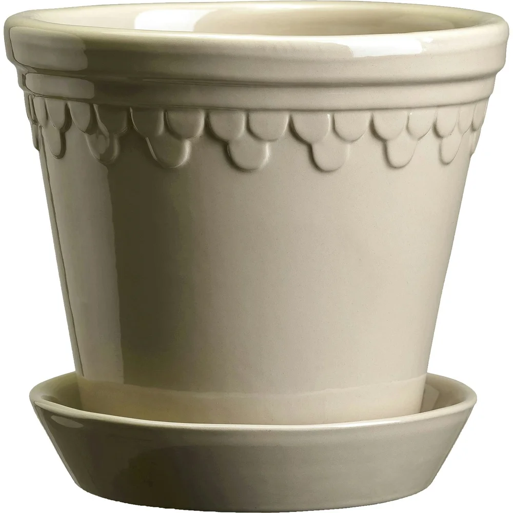 Copenhagen Krukke med Tallerken Sand Stone, Ø12 cm v:7330423 Copenhagen Krukke med Tallerken Sand Stone, Ø12 cm v:7330423