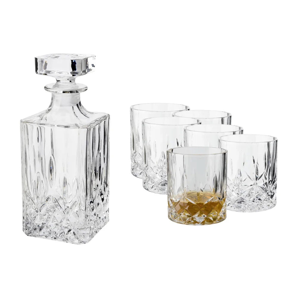 Vide whiskeysett karaffel og 6 stk. whiskeyglass v:8479931