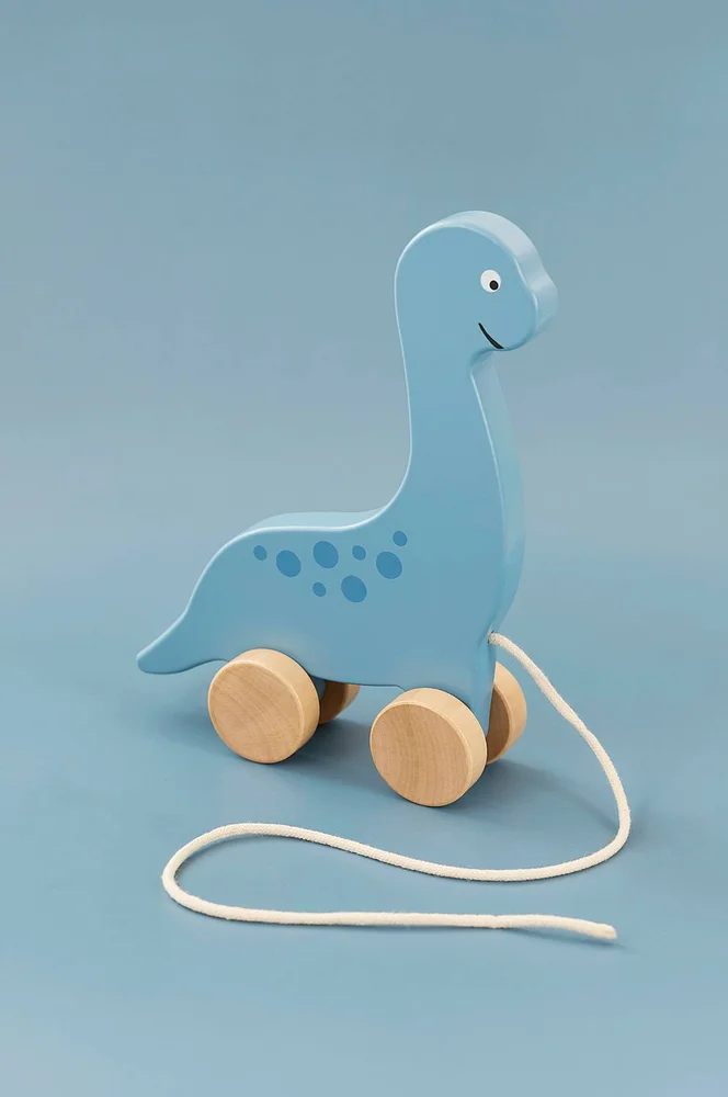 Trekk Dino med snor – Blå – Barnerom | m v:2366294 Trekk Dino med snor – Blå – Barnerom | m v:2366294