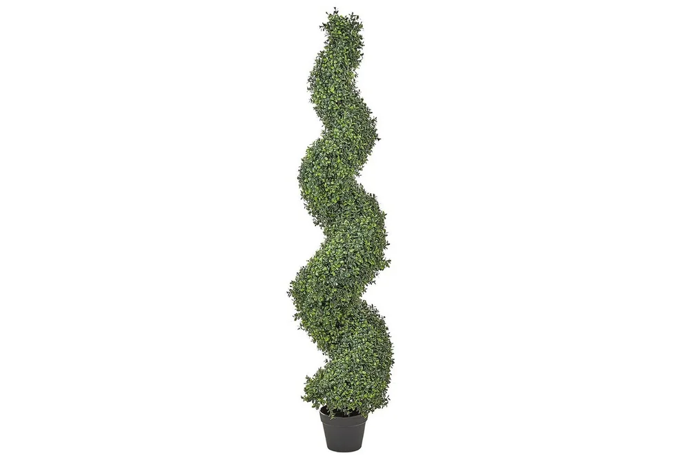 Konstgjord växt Beliani Buxus Spiral Tree 30x30x158 cm Green||Black v:5010798 Konstgjord växt Beliani Buxus Spiral Tree 30x30x158 cm Green||Black v:5010798