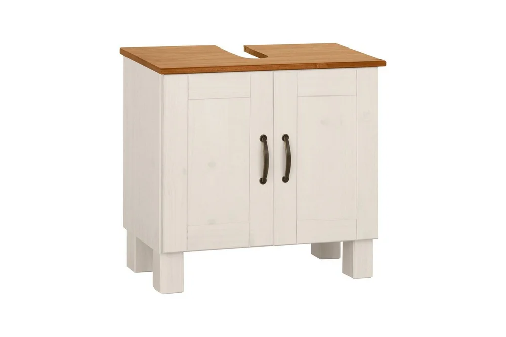 Servantskap Alby 2 skuffer, Hvit/Honning v:2586006