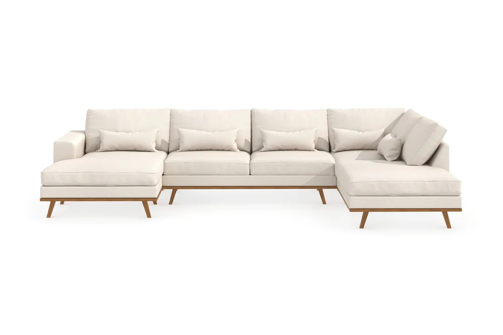 Copenhagen 5-seters Høyrevendt U-formet Sofa med Divan og Sjeselong i Stoff v:3173303 Copenhagen 5-seters Høyrevendt U-formet Sofa med Divan og Sjeselong i Stoff v:3173303