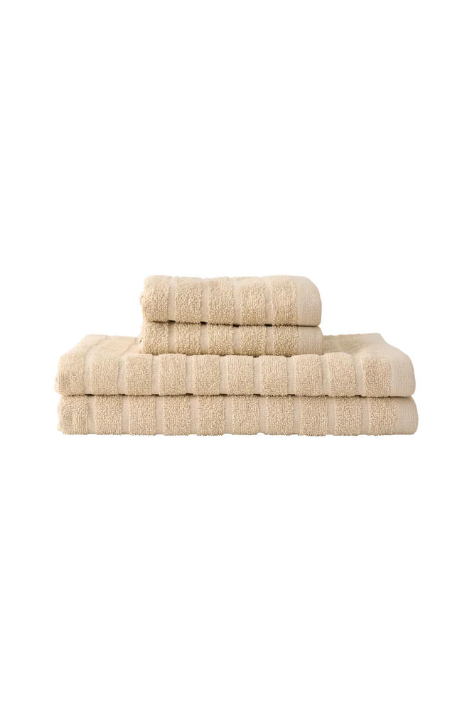 Sett med frottéhåndklær Day 4 deler - Beige - Tekstiler | m v:8121166