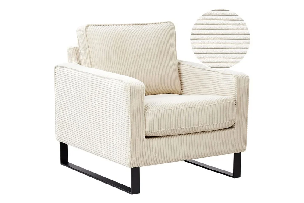 Fåtölj Beige, Svart v:7966865