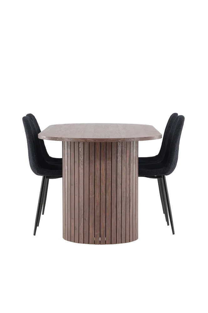Härön spisebord med Polar spisestol – Svart m v:5583280 Härön spisebord med Polar spisestol – Svart m v:5583280