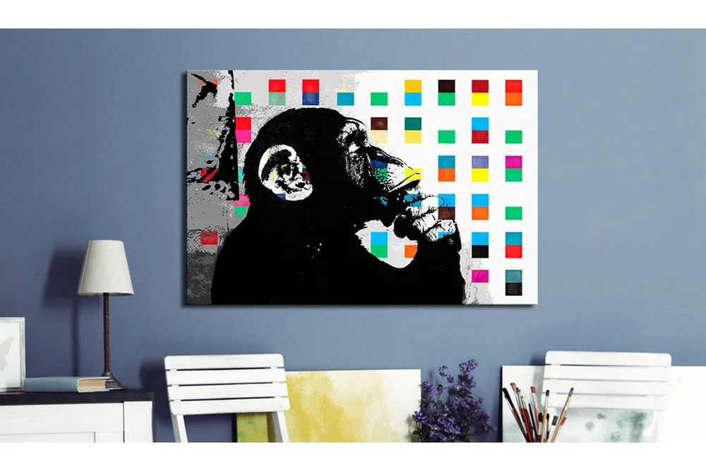 Tavle Banksy The Thinker Monkey 120X80 v:7115962