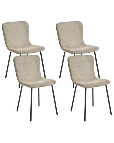 Sett med 4 spisestoler CALDWELL Beige v:2785234