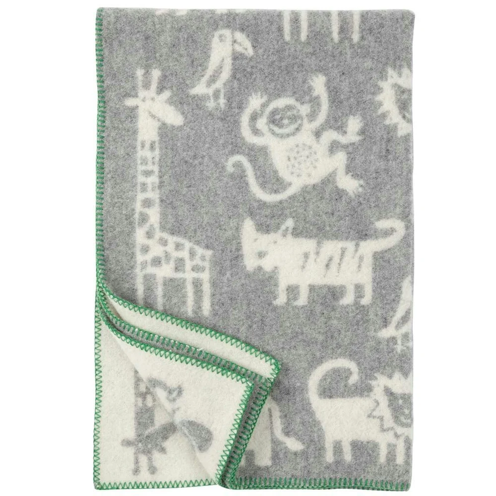 Jungle Ullpledd 90x130cm, Grå/Hvit v:2838343 Jungle Ullpledd 90x130cm, Grå/Hvit v:2838343