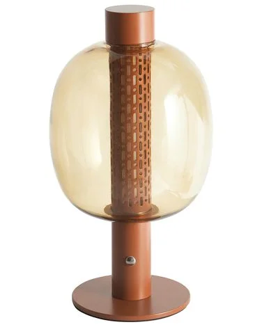 Trådløs LED-bordlampe PULANGI Med dimmer Metall Brun v:7195697 Trådløs LED-bordlampe PULANGI Med dimmer Metall Brun v:7195697