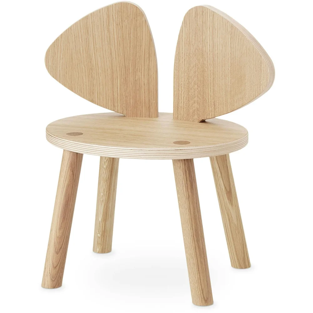 Mouse Barnestol (2-5 år), Mattlakkert Eik v:9143370