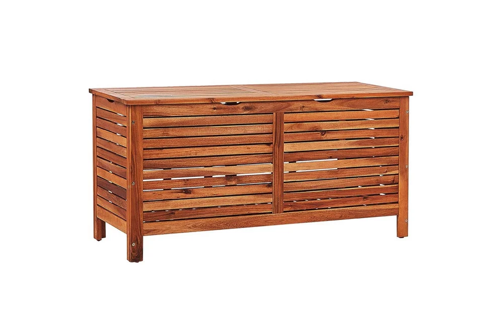 Låda Beliani Riviera Ljus trä Dark wood v:1188657 Låda Beliani Riviera Ljus trä Dark wood v:1188657