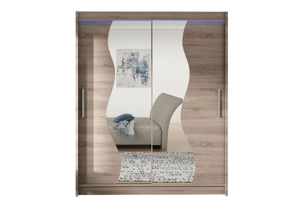 Leila Garderobe med Speil 150x200 cm v:8717289