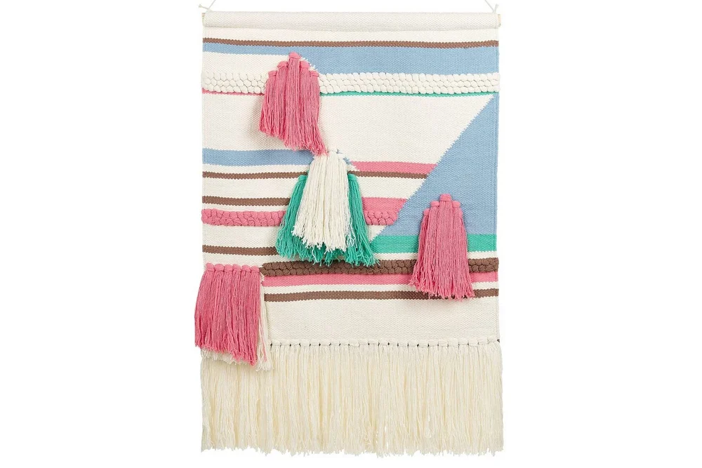 Väggdekoration i tyg Beliani Moola Beige||Pink||blue||Brown||Green v:3499562