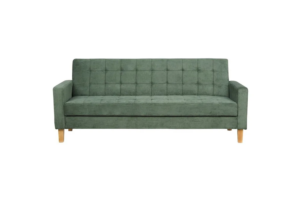 3-sitssoffa Beliani Vehkoo Grönt, ljust trä Green||Light colored wood v:9143488