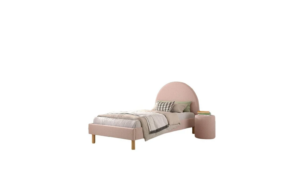 Seng med nattbord Måne 90x200 cm Rosa v:4291299