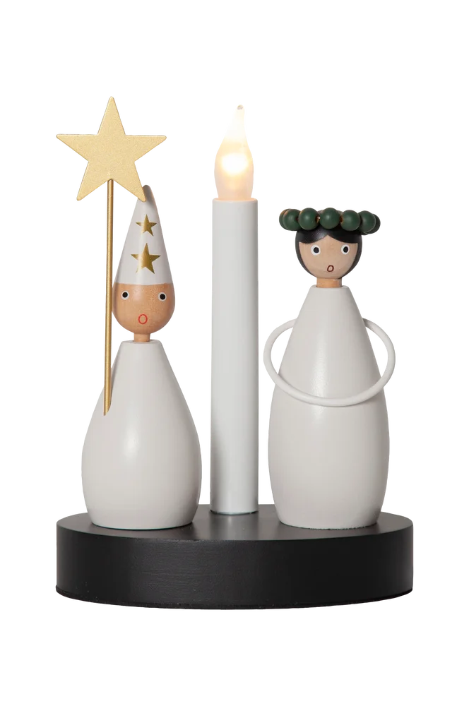 Lysestake Christmas Joy Lucia - Hvit - Belysning | m v:1497396