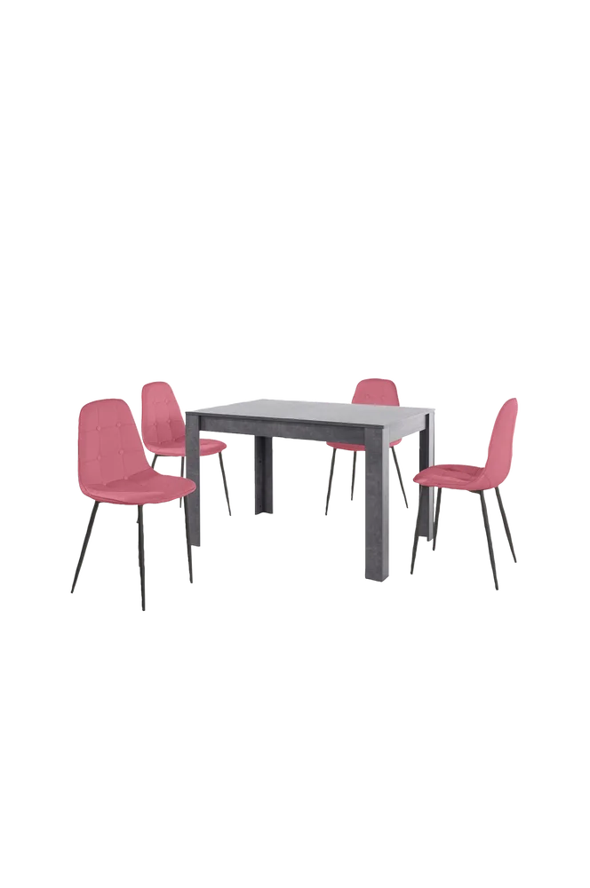 Sett bestående av spisebord 120 x 80 cm med 4 stoler v:6346334