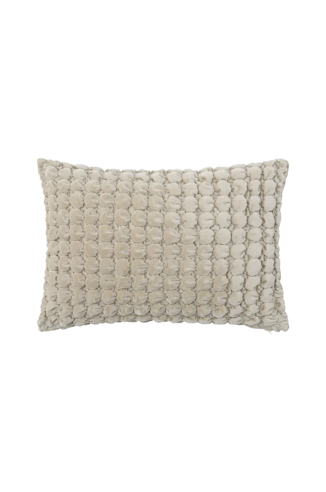 Putetrekk Nora Bubble i fløyel - Beige - Tekstiler | m v:1426250