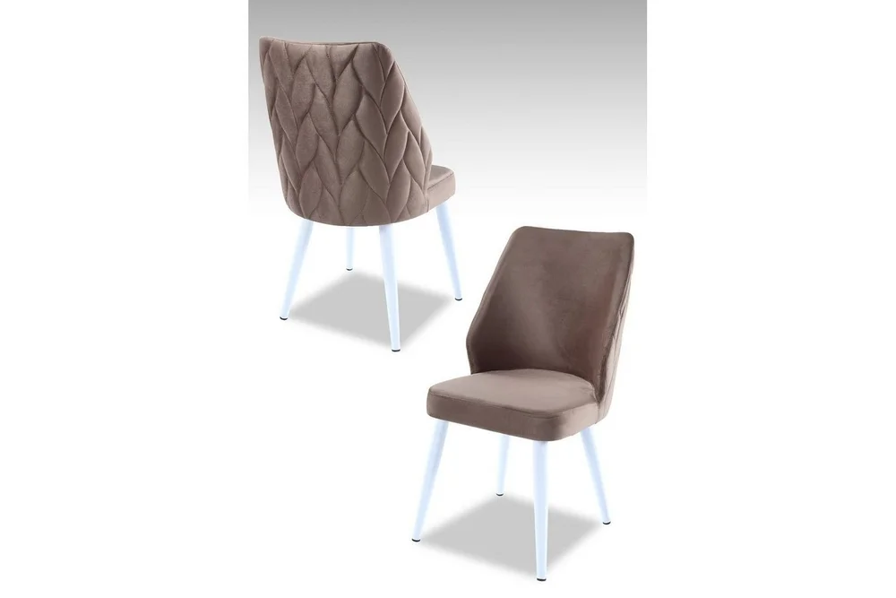 Spisestol Stifen Cappuccino / Hvit v:3514611