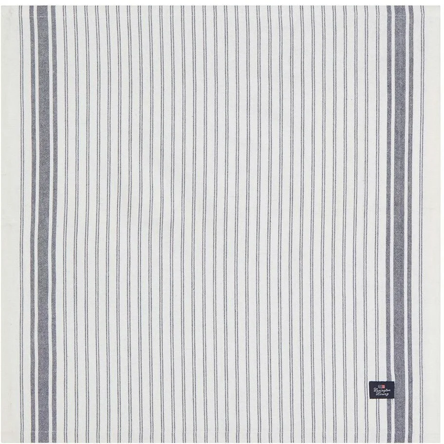 Icons Striped Organic Cotton Oxford Serviett, Hvit / Dress Blue v:5261993 Icons Striped Organic Cotton Oxford Serviett, Hvit / Dress Blue v:5261993