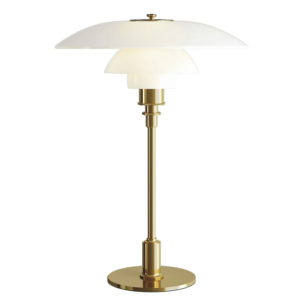 Ph 3½-2½ Bordlampe, Messing/Glass v:7006339