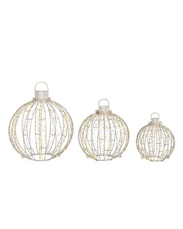 Utendørsdekorasjon LED GAROUR 65/50/40 cm Kule Gull v:5590479 Utendørsdekorasjon LED GAROUR 65/50/40 cm Kule Gull v:5590479