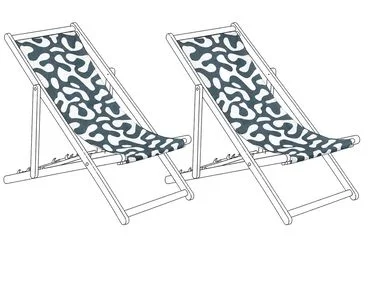 Sett med 2 ekstratrekk til solseng ANZIO/AVELLINO 113 x 44 cm Svart v:7011854